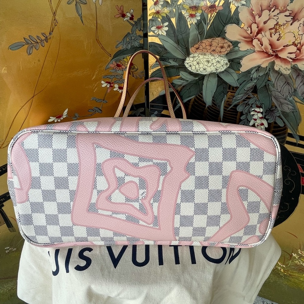 π Louis Vuitton Neverfull Damier Azure Tahitienne Ltd Edition RARE - Picture 7 of 17